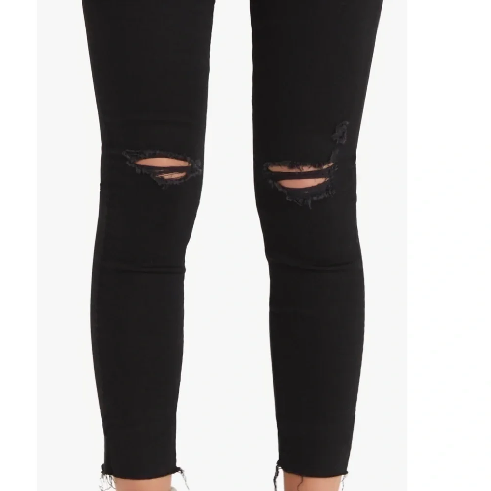 Mother Denim The Looker Ankle Fray Jeans  Guilty As Sin Distressed Ripped 29 - Picture 3 of 16